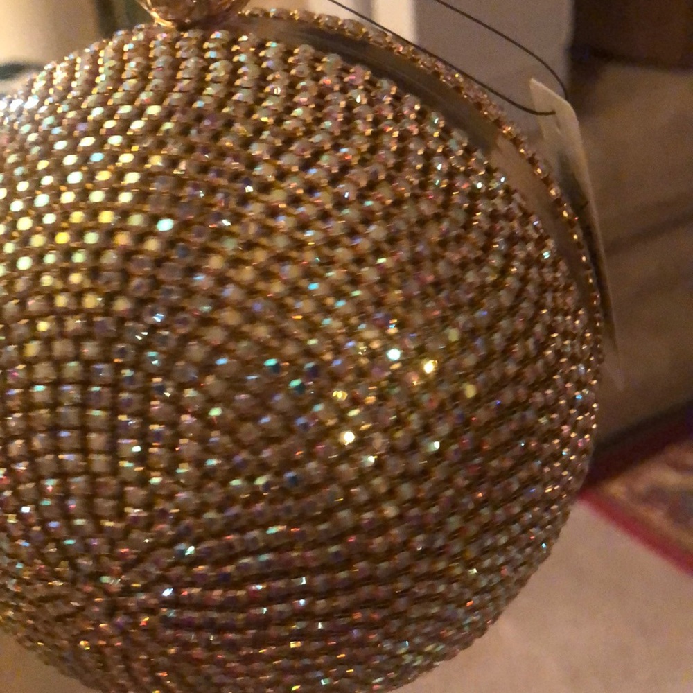 Rose Gold rhinestone ball purse